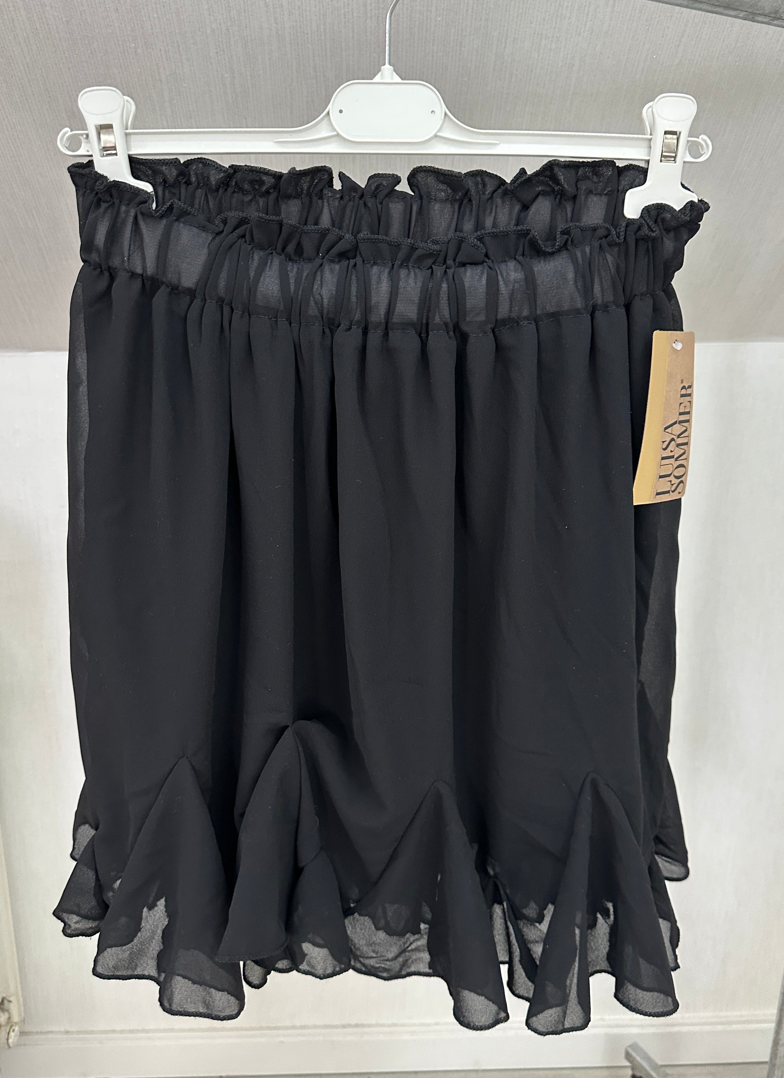 Rock mit Volants schwarz