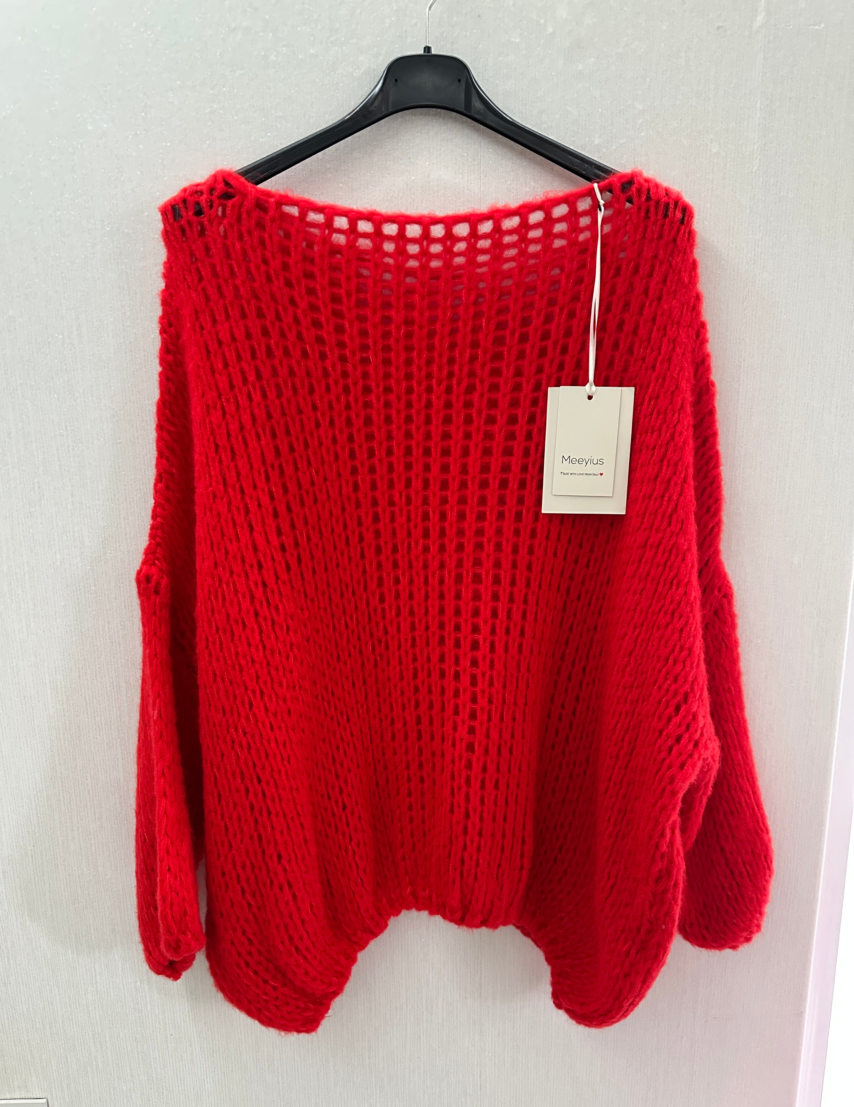 Oversize Kuschelpulli rot