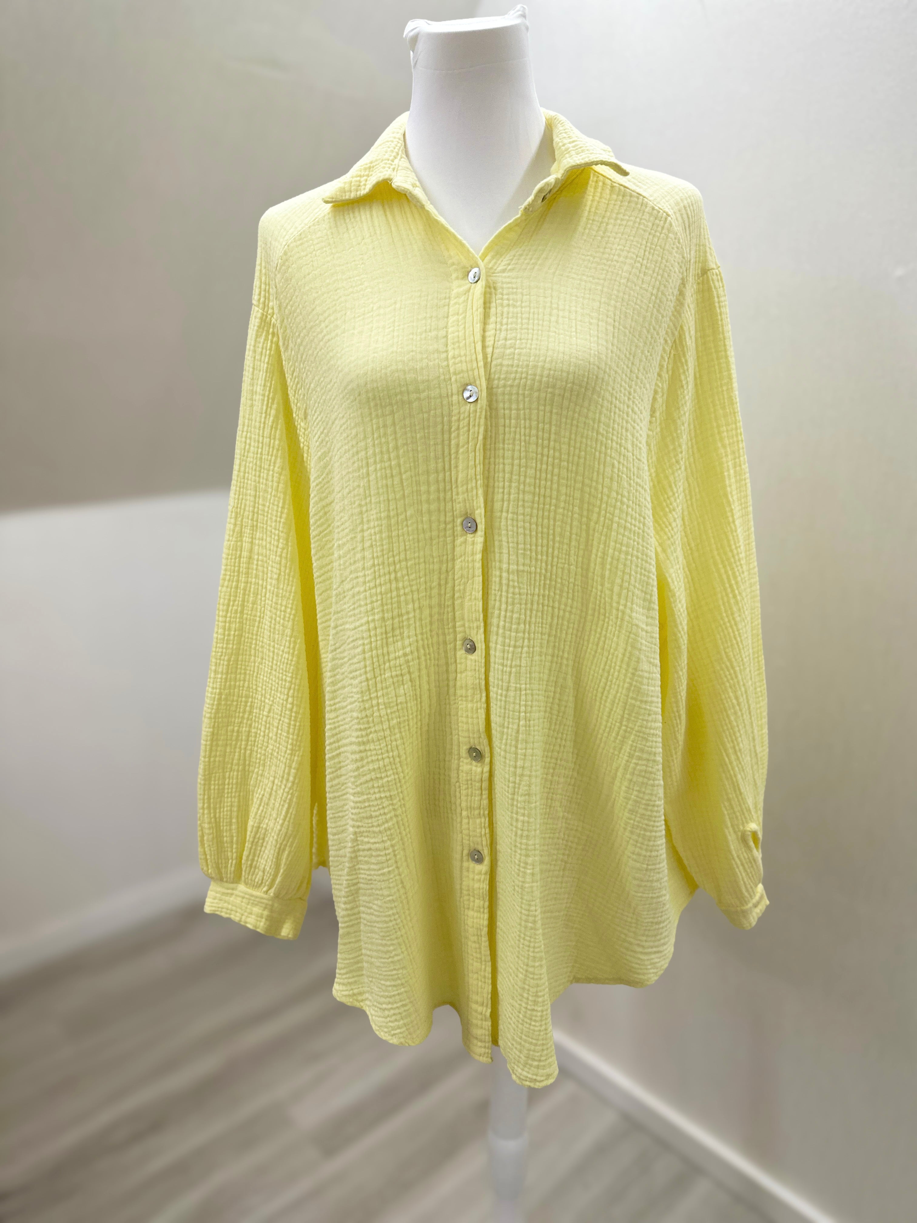 Musselinbluse butteryellow