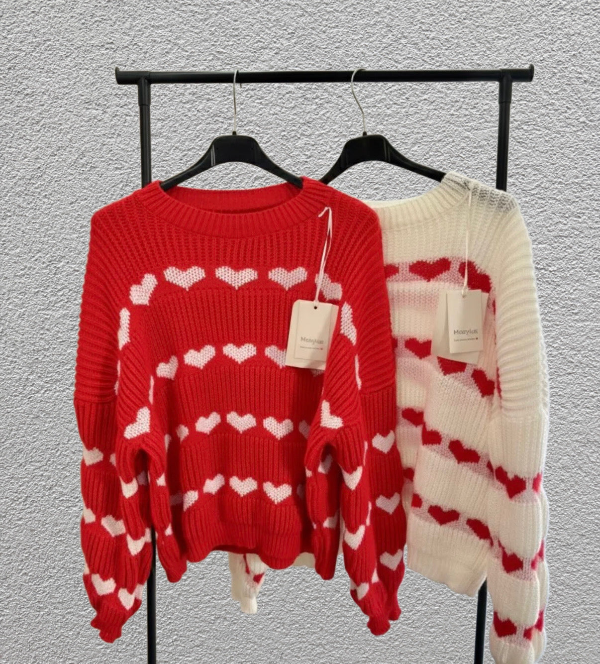 Strickpullover mit Herzen - Feinraummode