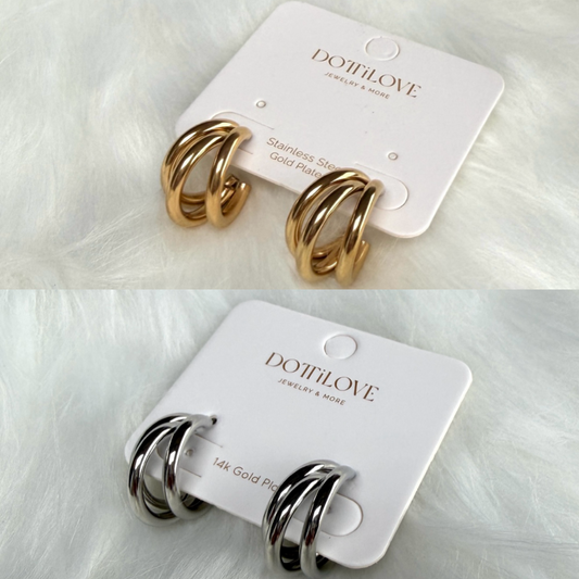 22mm Hoop Edelstahl Ohrringe - Feinraummode