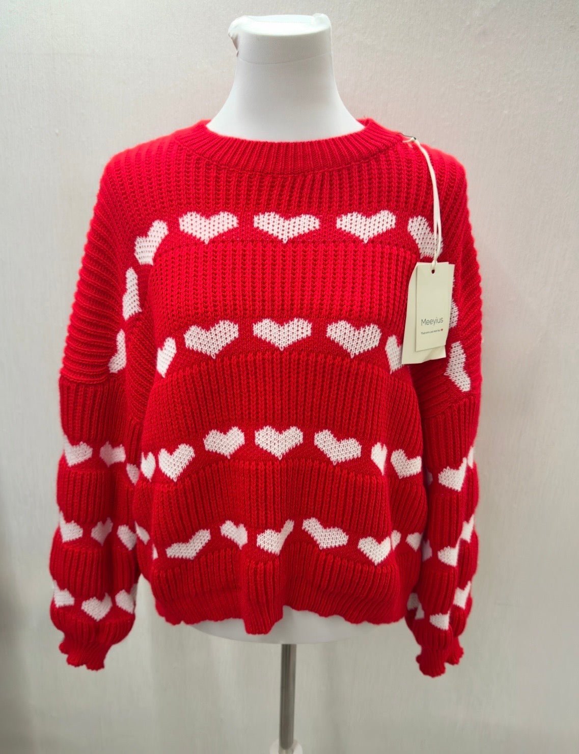 Strickpullover mit Herzen - Feinraummode